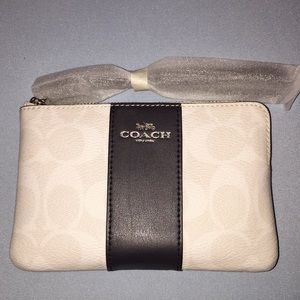 Coach corner zip wristlet